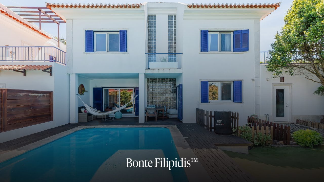 Modern villa with pool and balcony