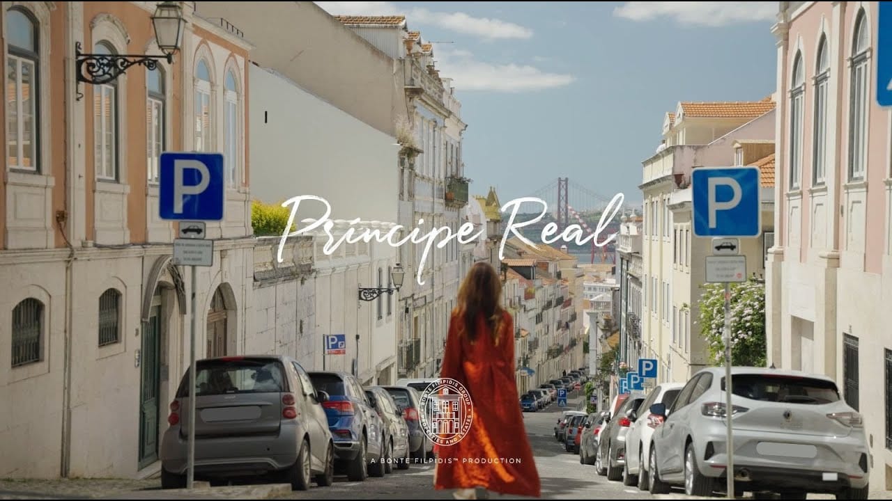 Street view of Pr&iacute;ncipe Real, Lisbon, Portugal.